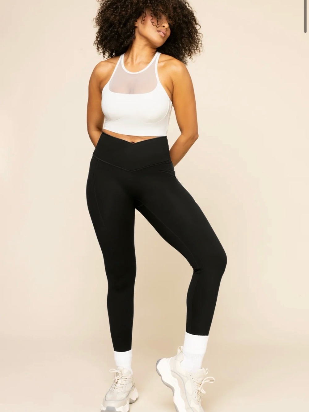 POPFLEX Crisscross Hourglass® Legging with Pockets Size Small 31” Inseam